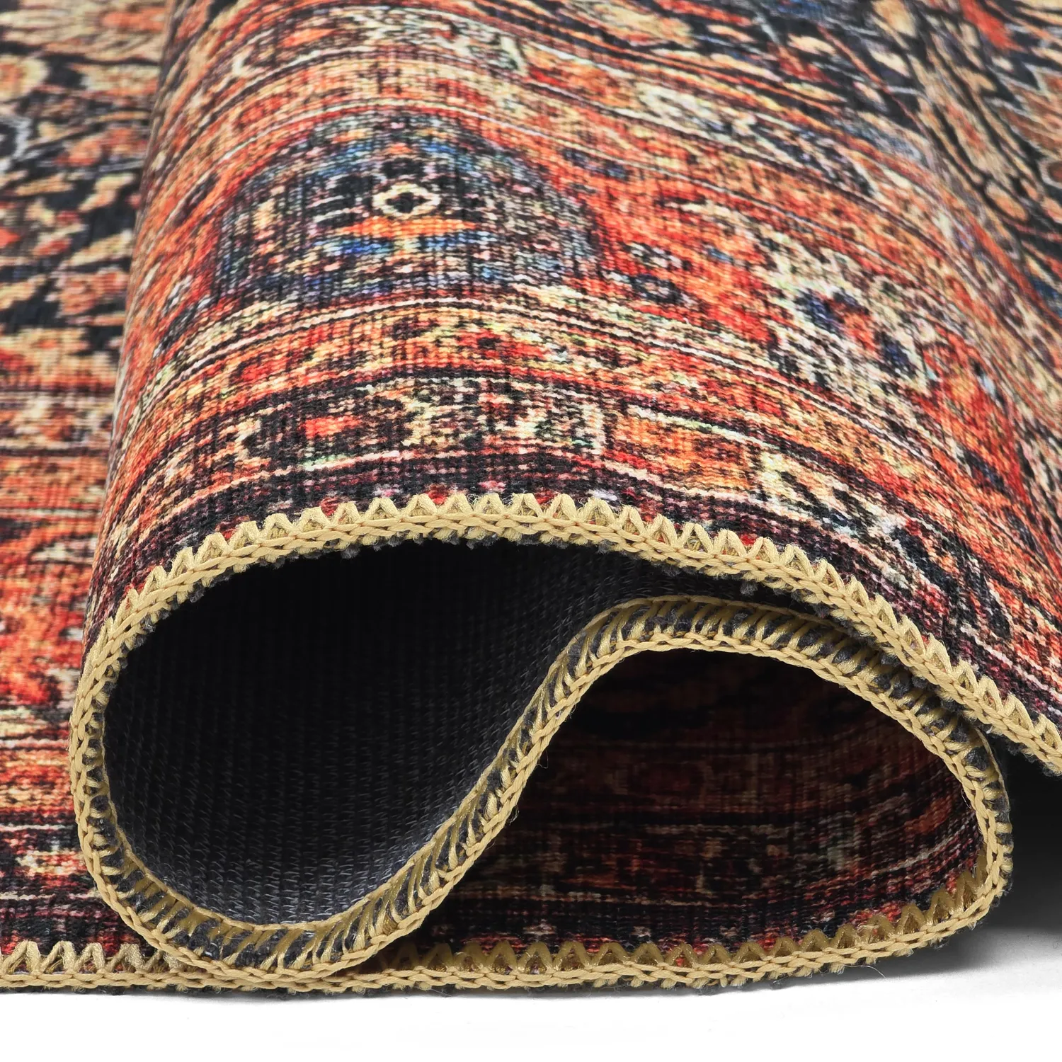 Alfombra de tejido plano - Selamira (azul/multicolor)