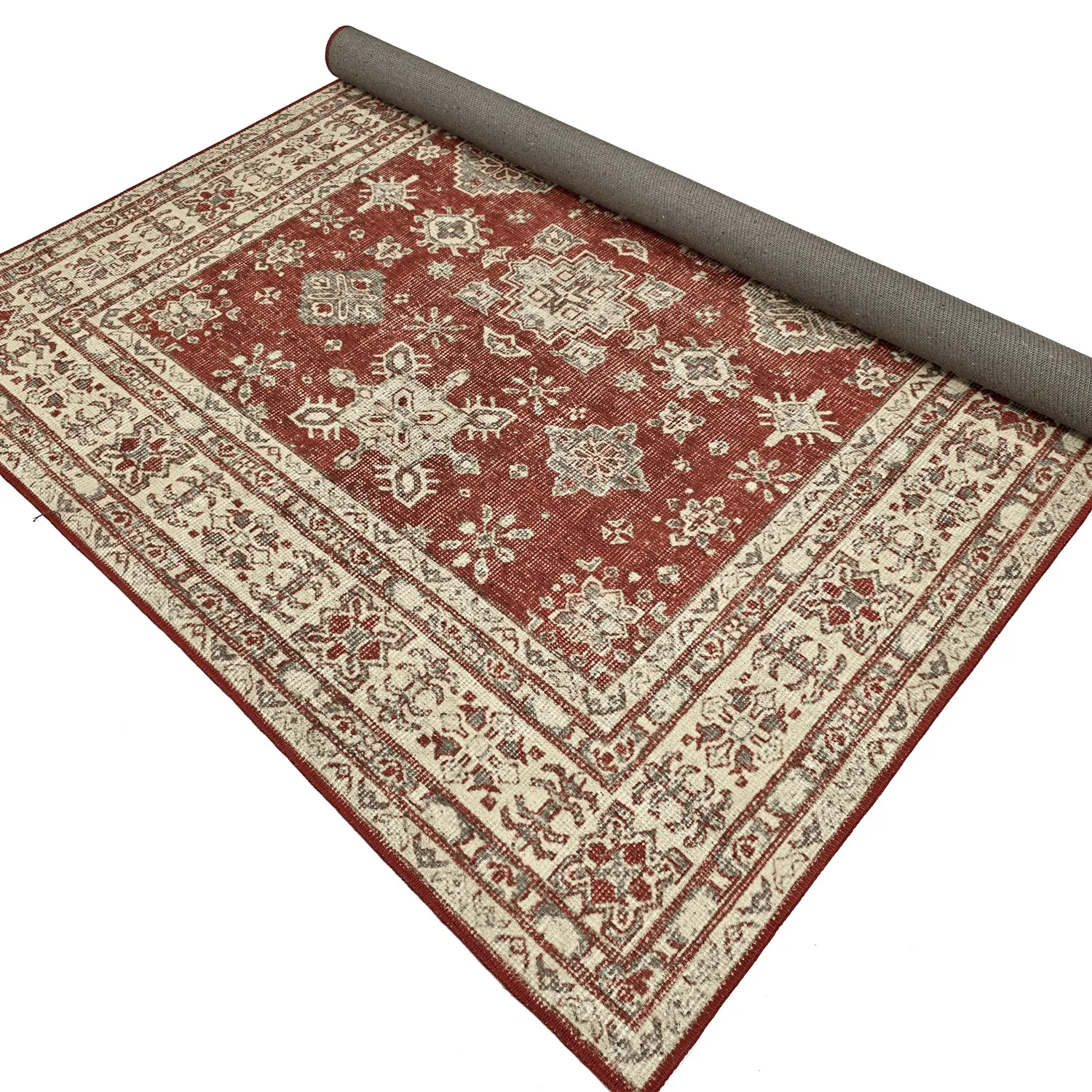 Alfombra de tejido plano - Zuleina (rojo)