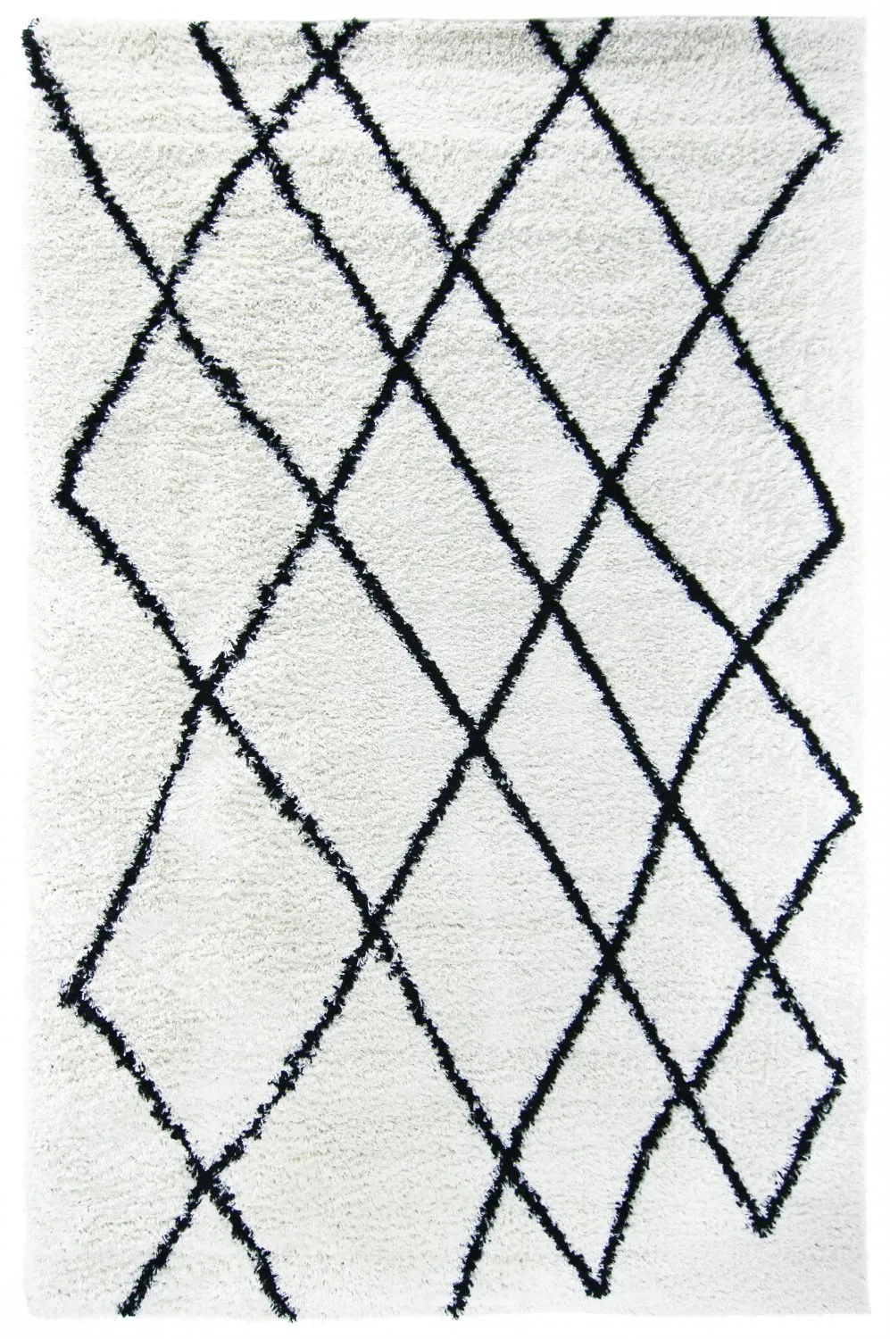 Alfombras de pelo largo - Tavola (negro/blanco)