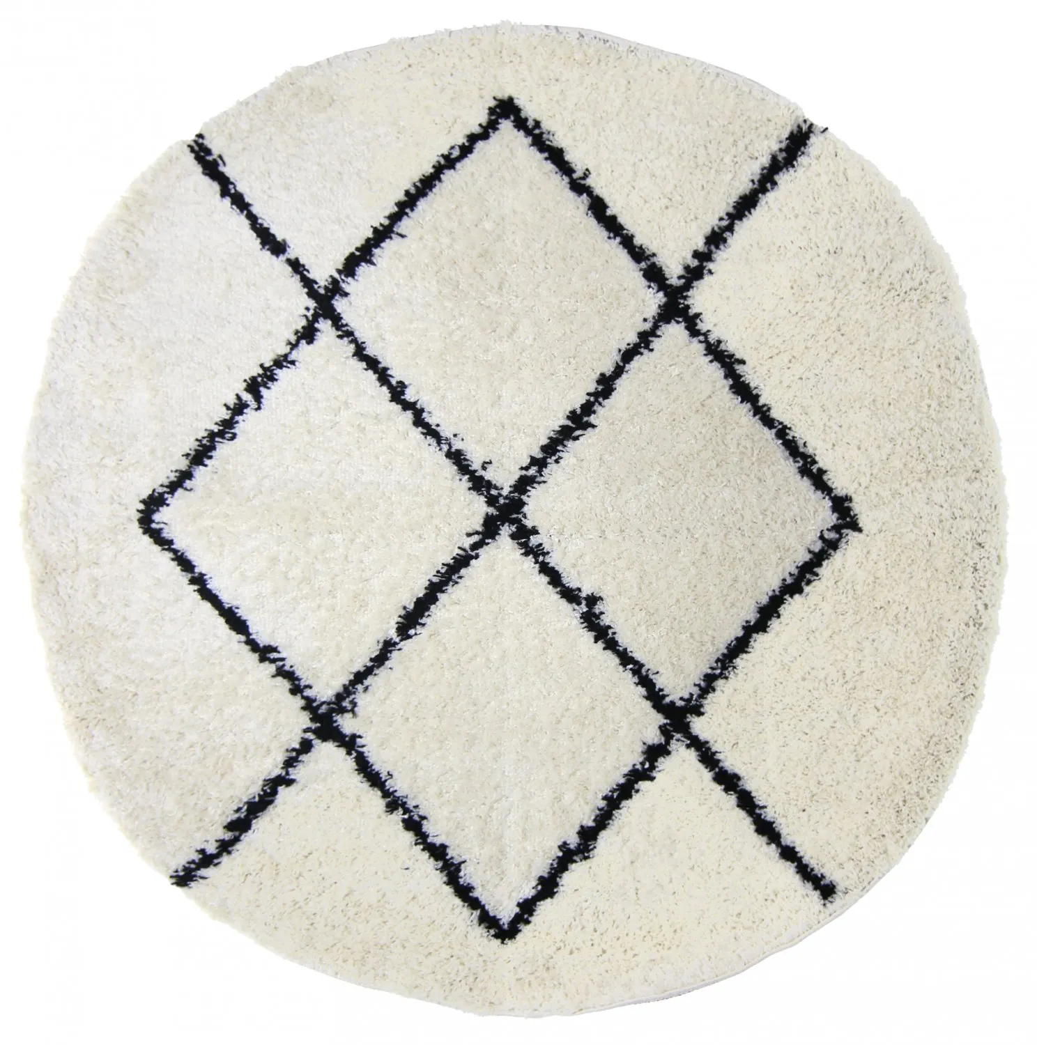 Alfombras redondeadas - Marsa (negro/blanco)