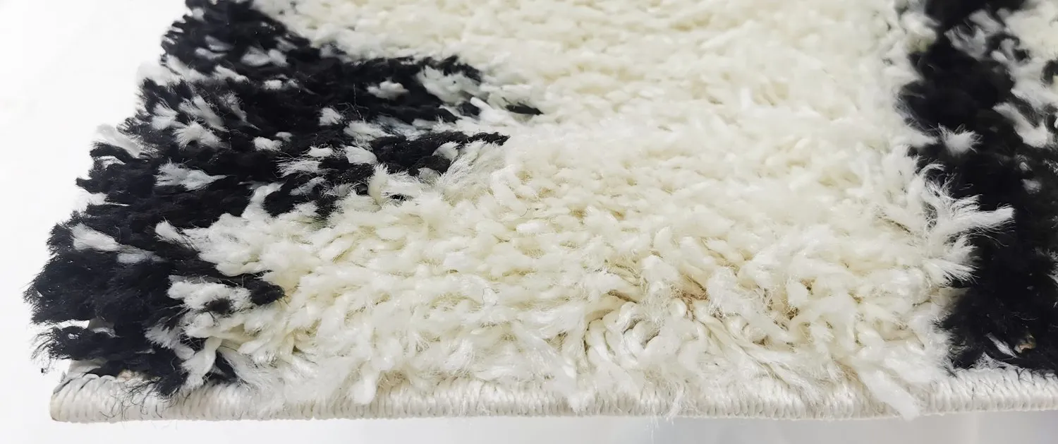 Alfombras redondeadas - Alia (negro/blanco)
