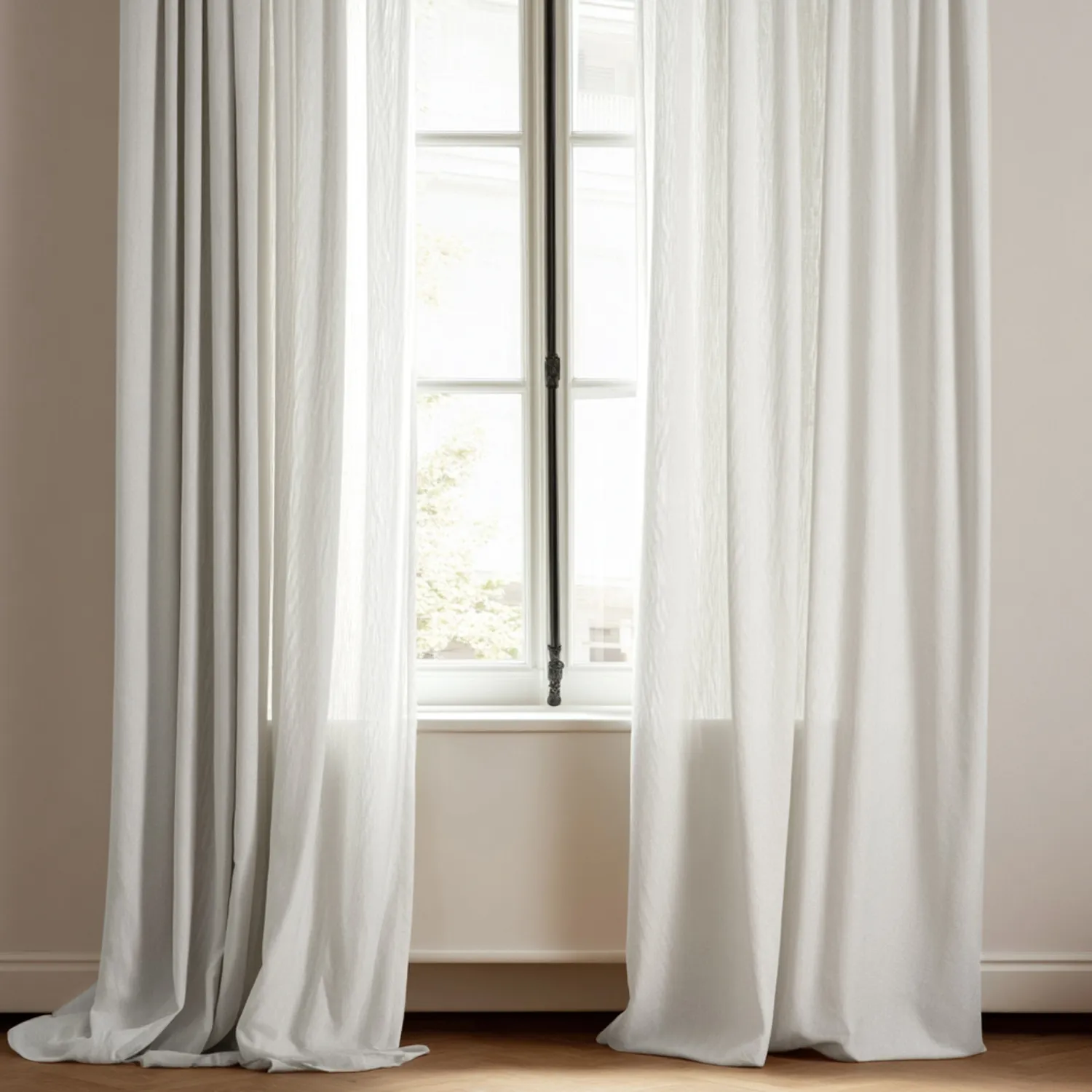 Cortinas - Cortinas de lino Luana (blanco)