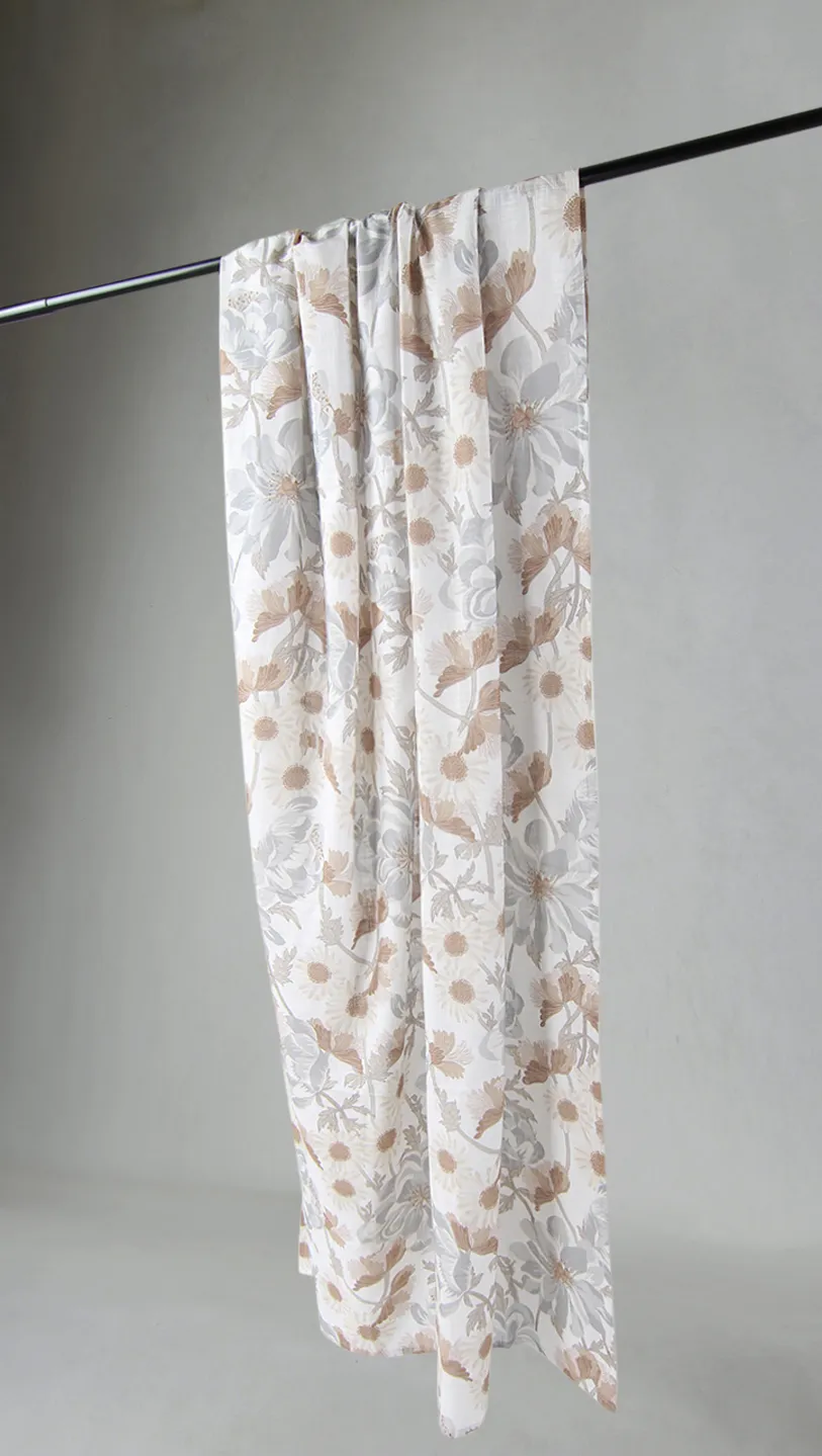 Cortinas - Cortina de algodón - Serena (gris/beige)