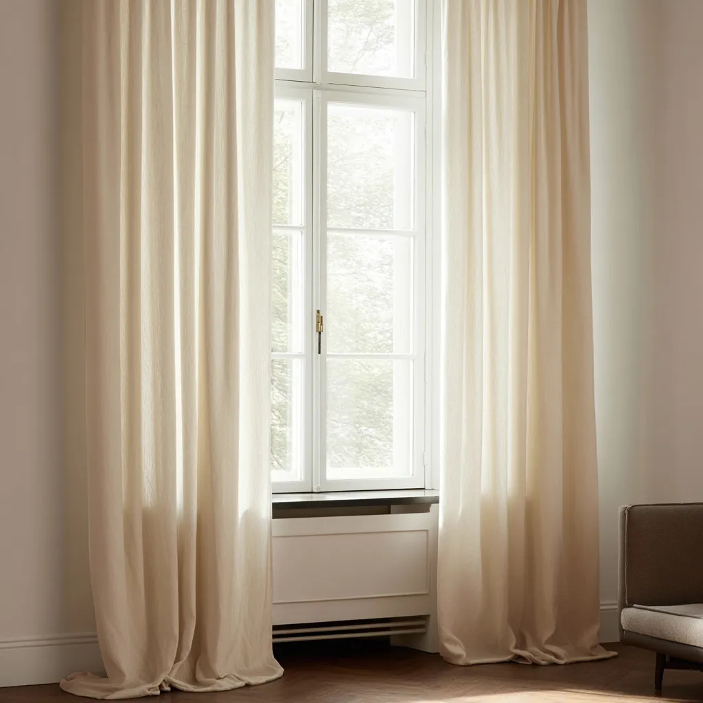 Cortinas - Cortina imitación lino Andrada (marrón)