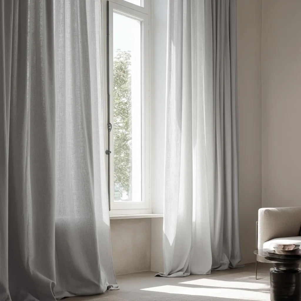 Cortinas - Cortina imitación lino Andrada (gris)