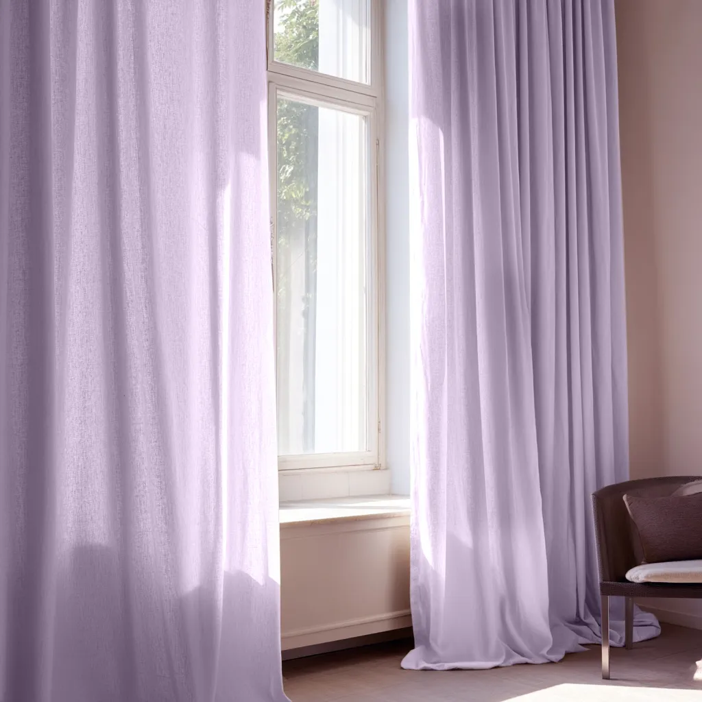 Cortinas - Cortina imitación lino Andrada (púrpura)