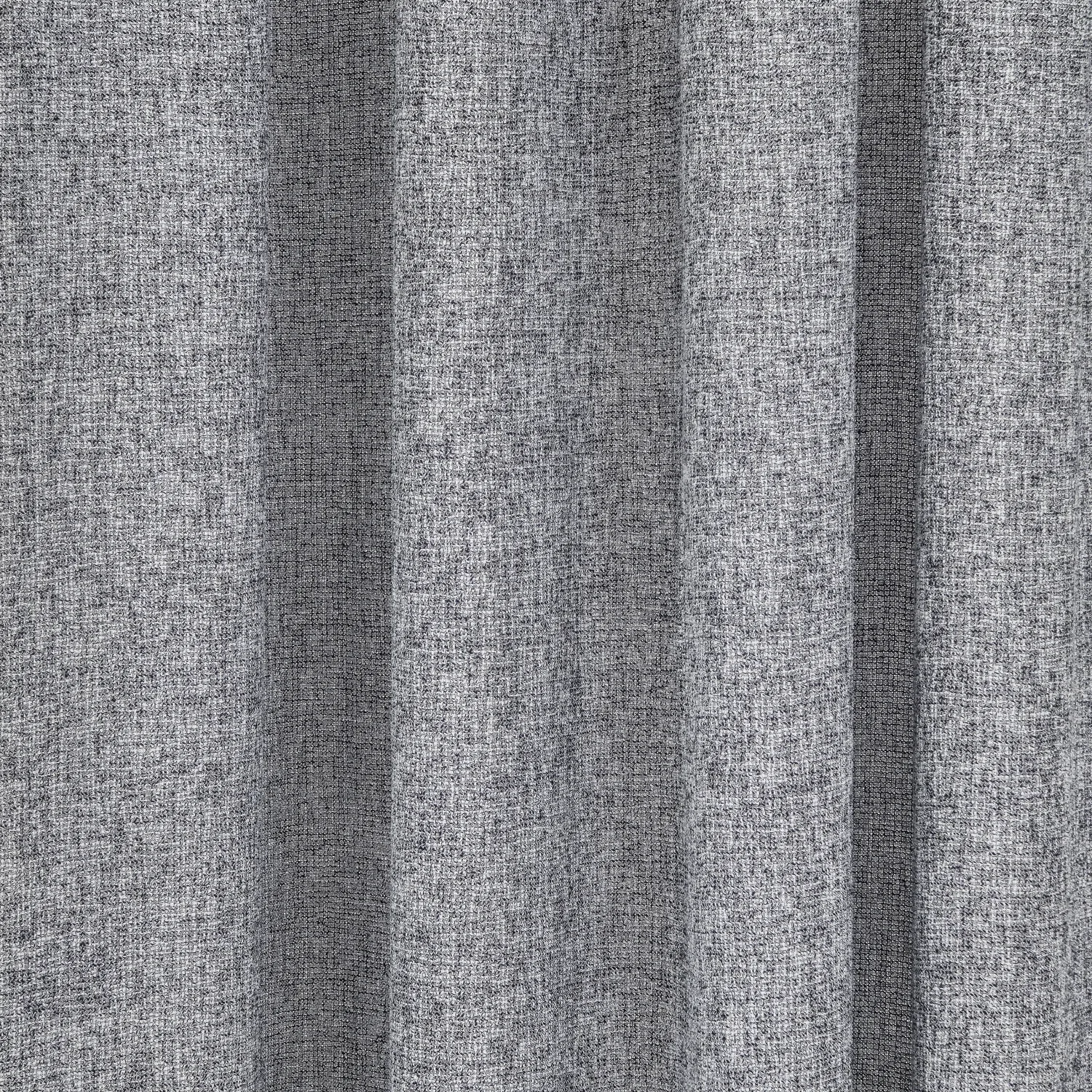 Cortinas - Cortinas de lino Cosmina (gris oscuro)