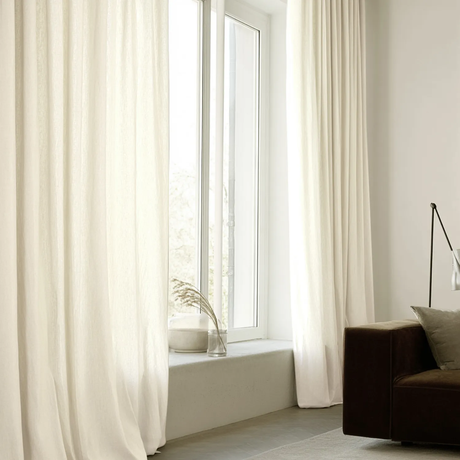 Cortinas - Cortinas de lino Melania (beige)
