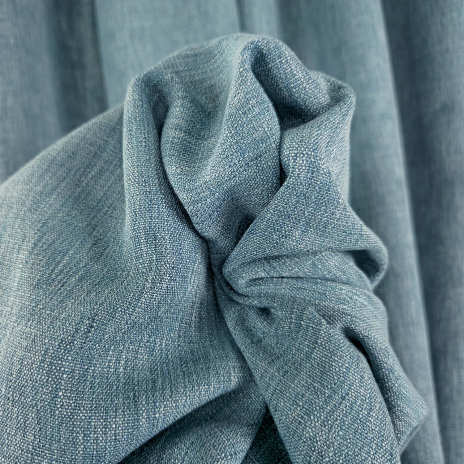 Cortinas - Cortinas de lino Melania (turquesa oscuro)
