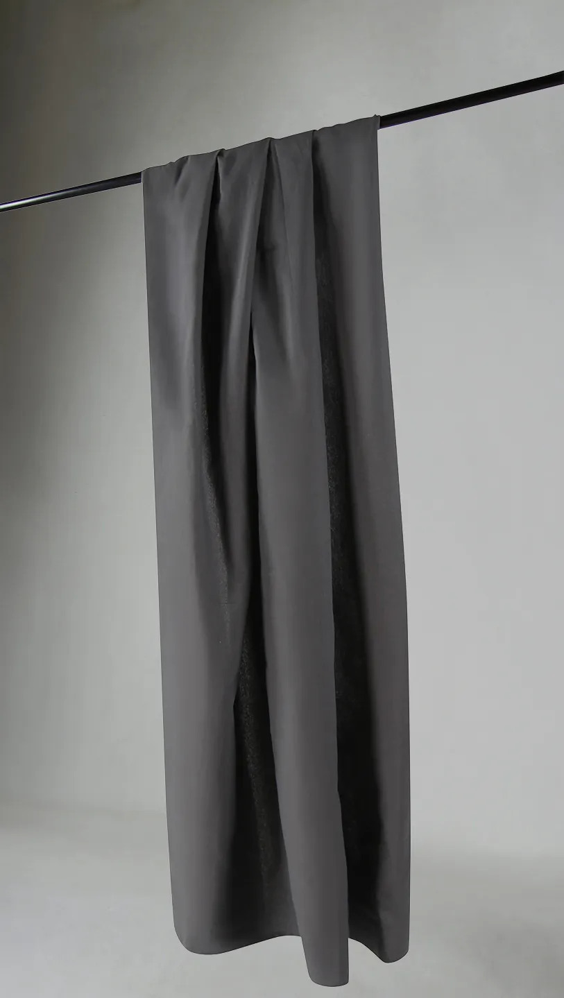 Cortinas - Cortina de algodón Anja (gris oscuro)
