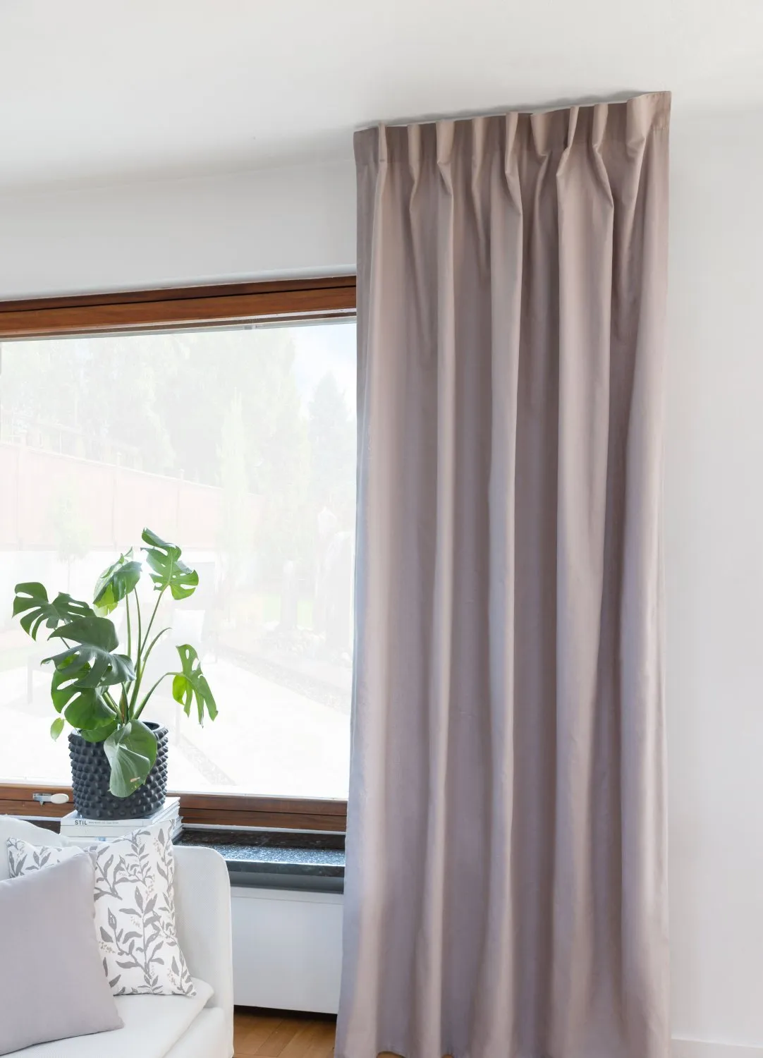 Cortinas - Cortina de algodón Anja (gris)
