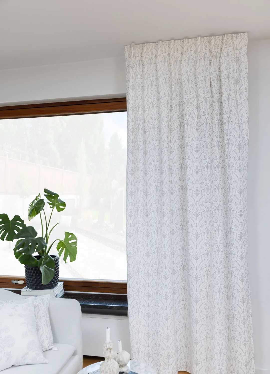 Cortinas - Cortina de algodón Helmi (gris)
