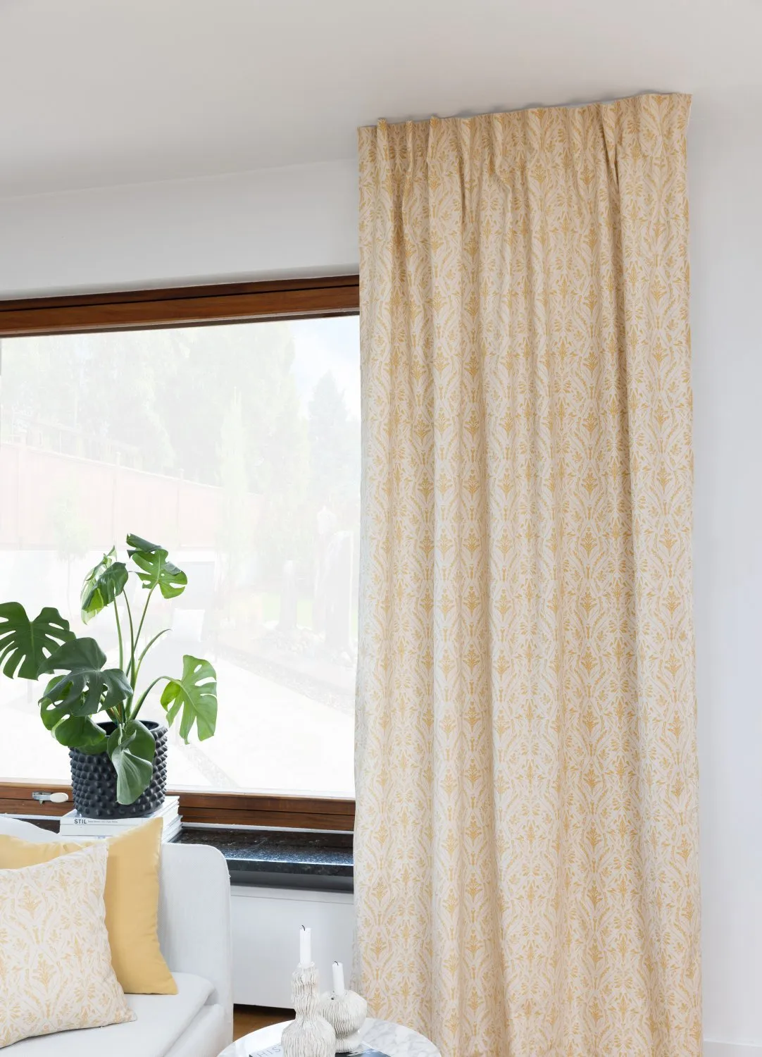 Cortinas - Cortina de algodón Helmi (amarillo)