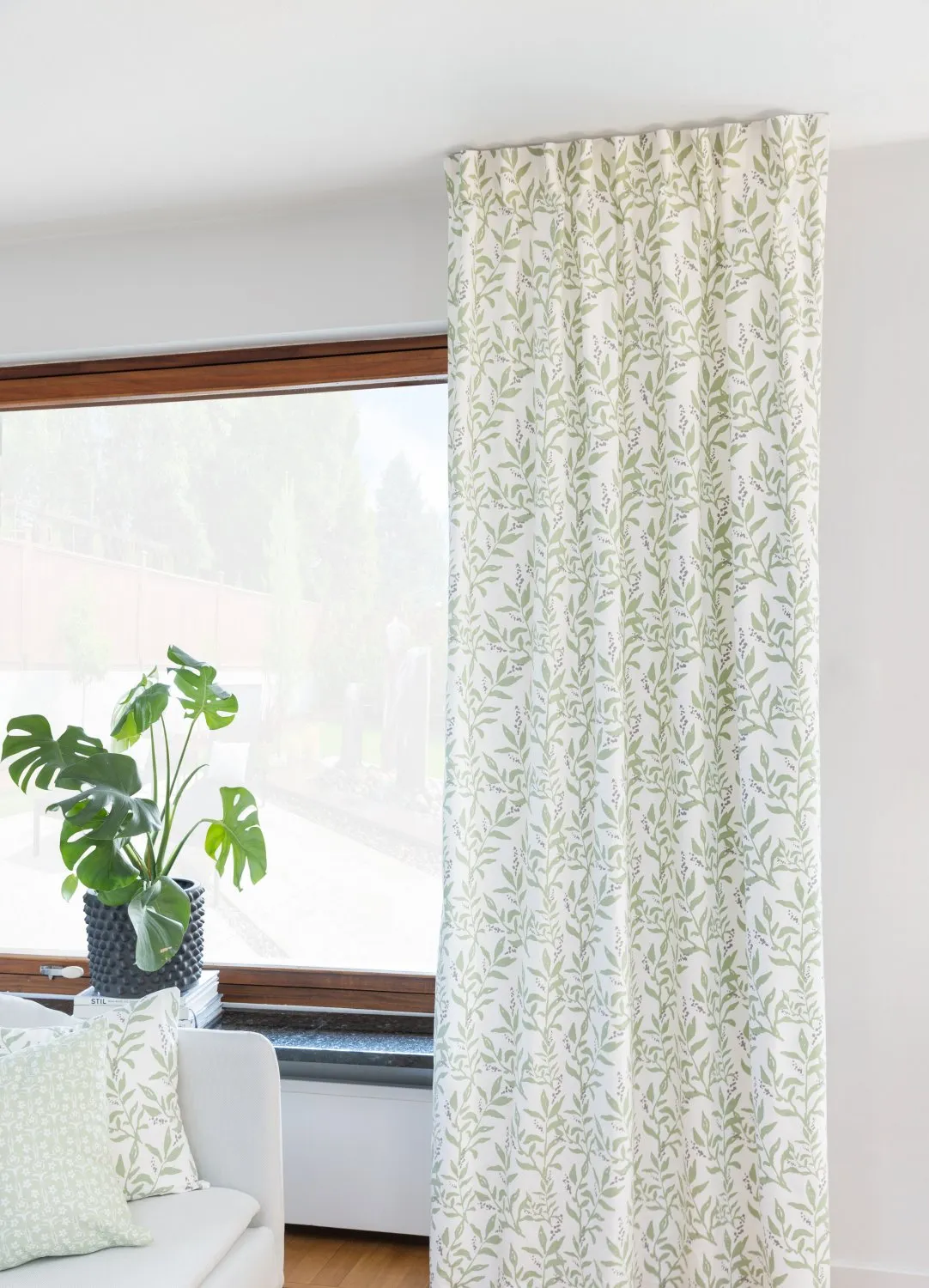 Cortinas - Cortina de algodón Katri (verde)