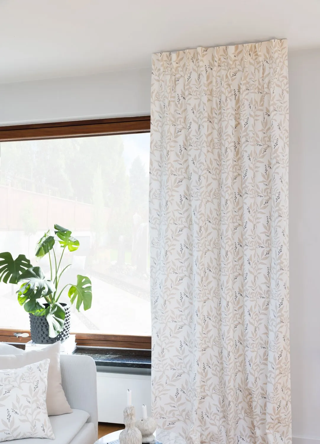 Cortinas - Cortina de algodón Katri (beige)