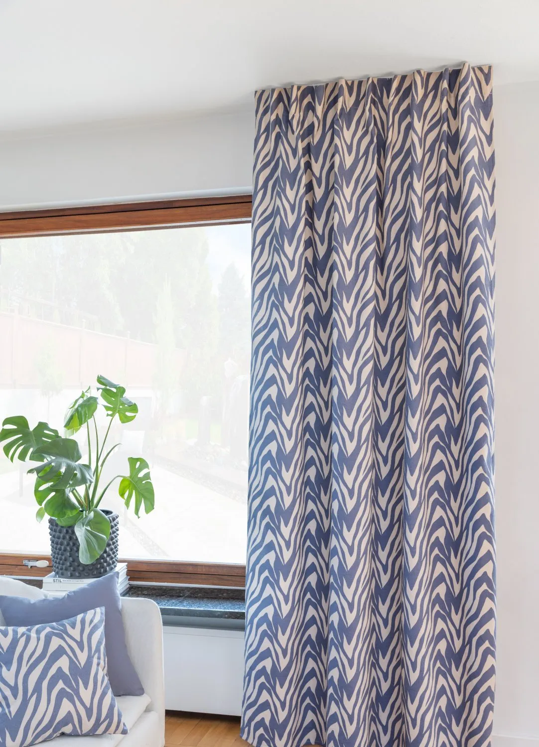 Cortinas - Cortina de algodón Laura (azul)