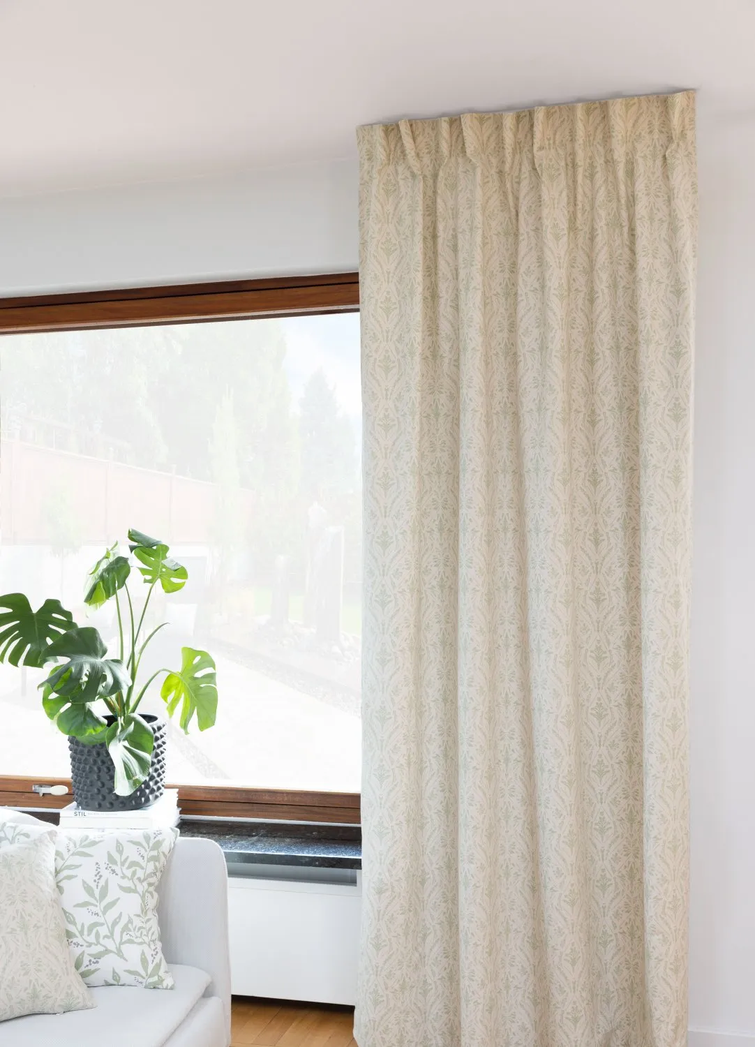 Cortinas - Cortina de algodón Minna (verde)