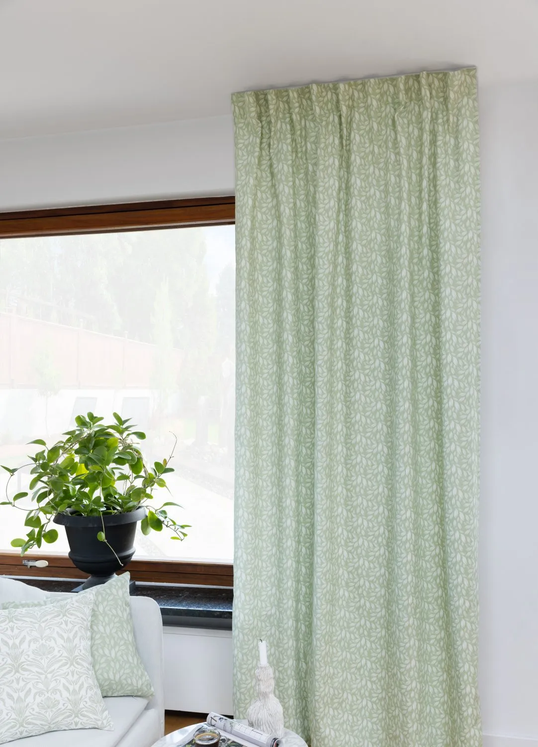 Cortinas - Cortina de algodón Satu (verde)