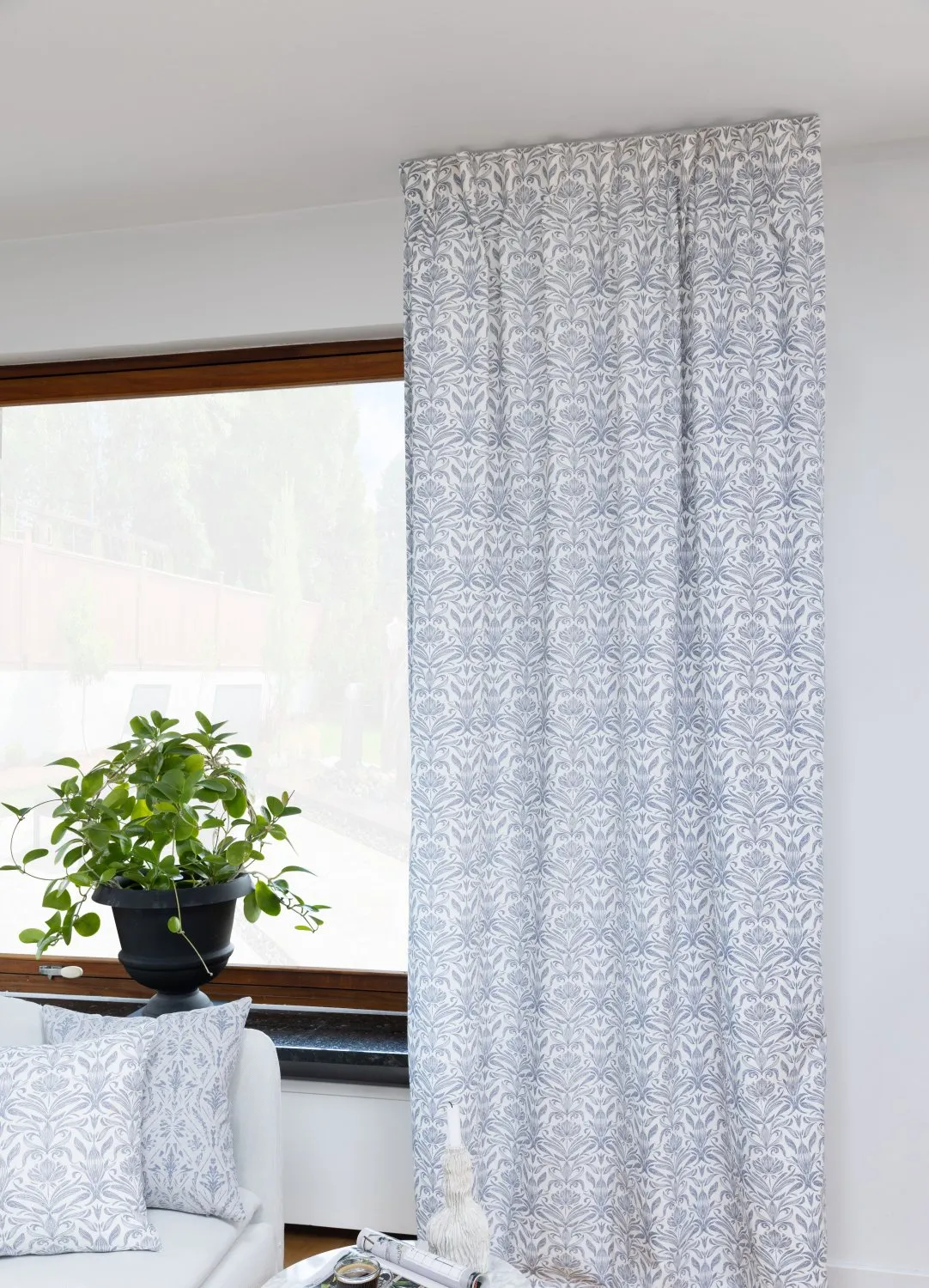 Cortinas - Cortina de algodón Viola (azul)