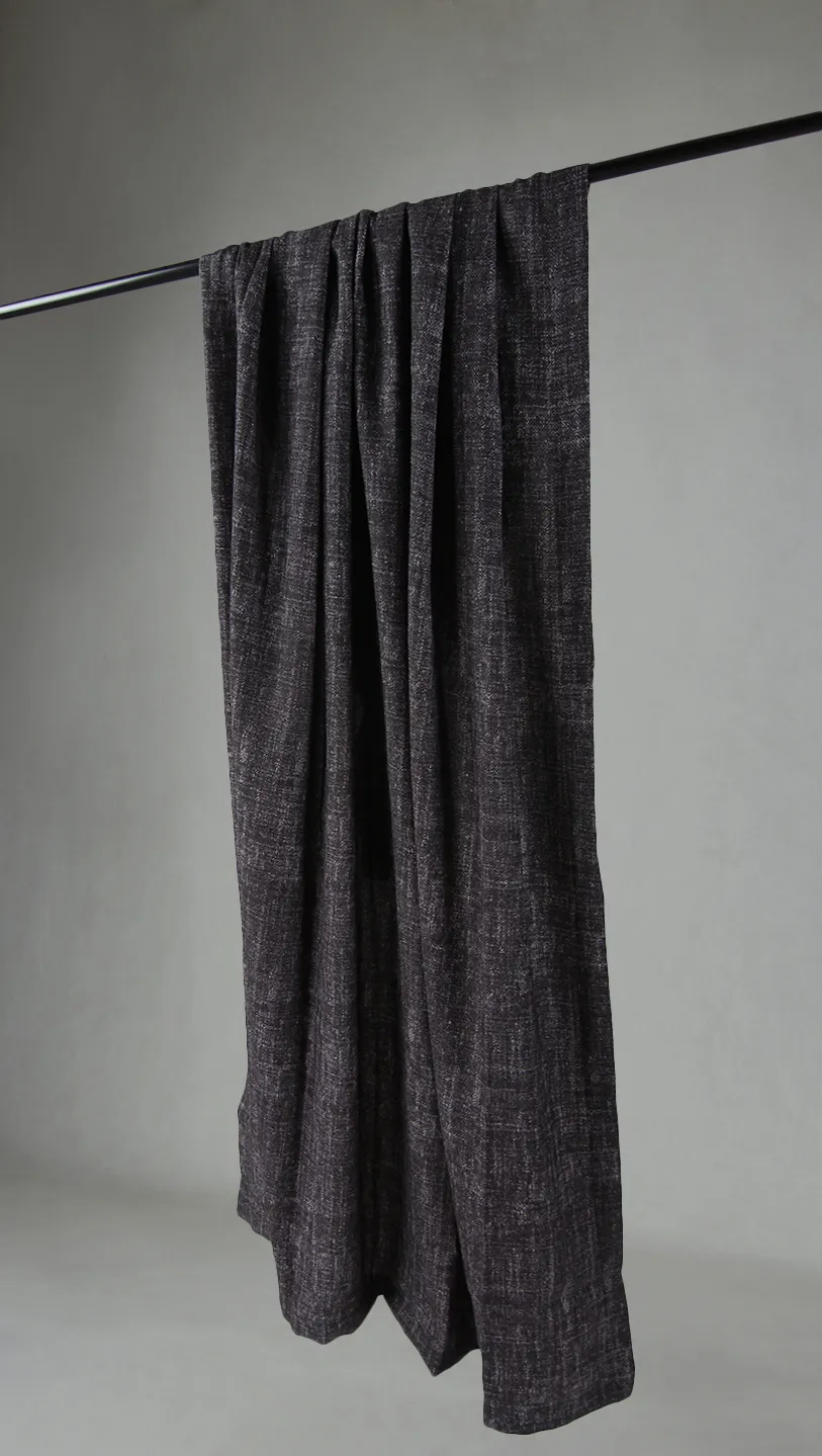 Cortinas - Cortinas de lino Alecia (gris oscuro)