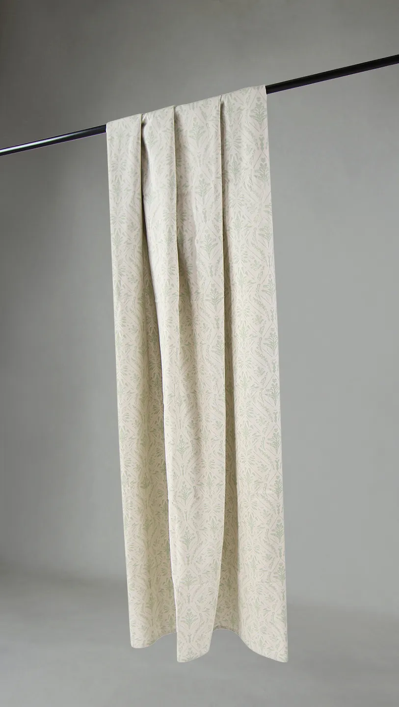 Cortinas - Cortina de algodón Helmi (verde)