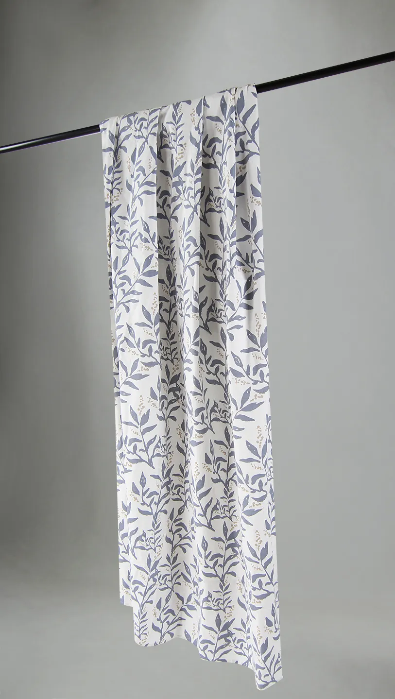 Cortinas - Cortina de algodón Katri (azul)
