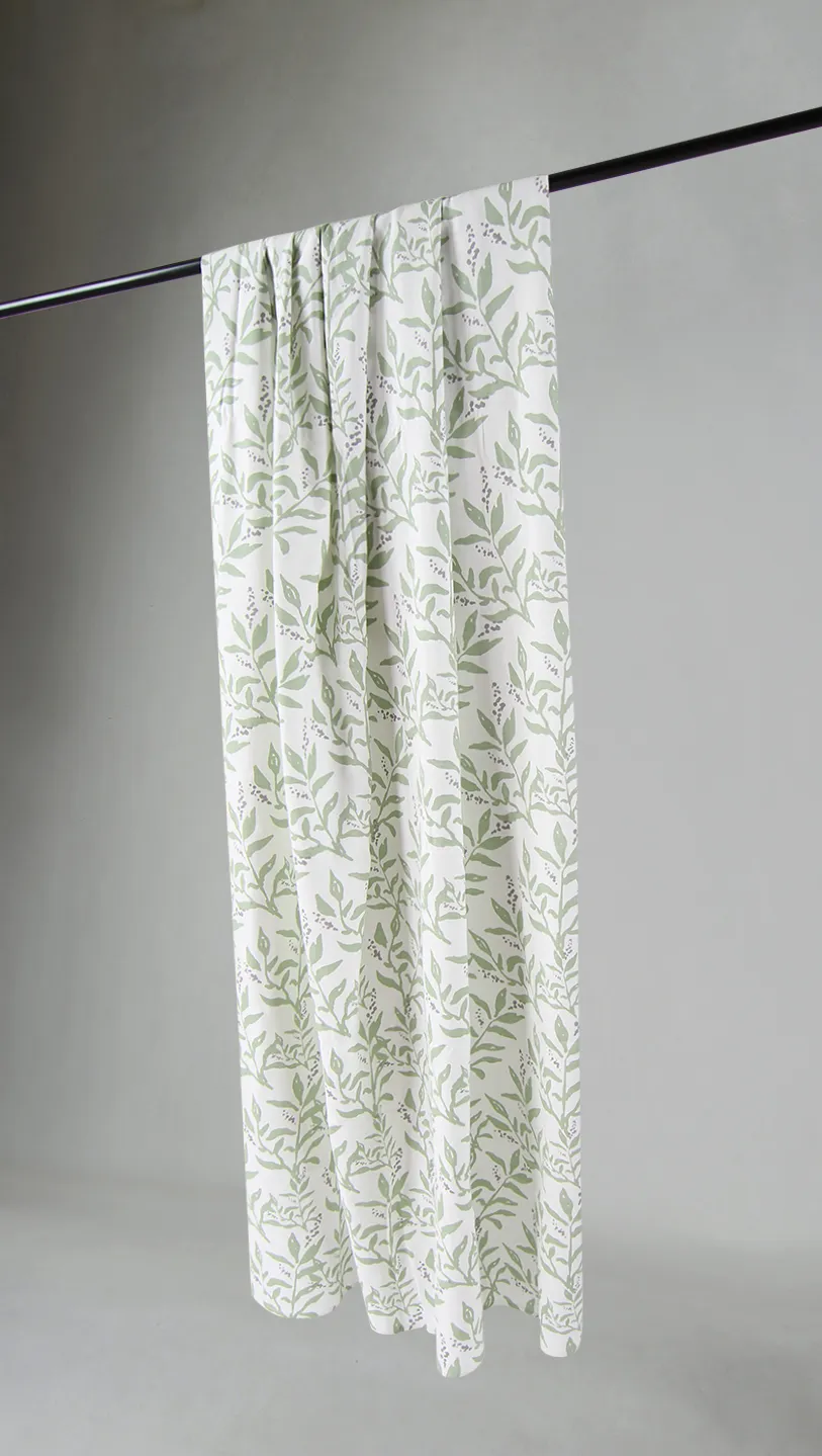 Cortinas - Cortina de algodón Katri (verde)
