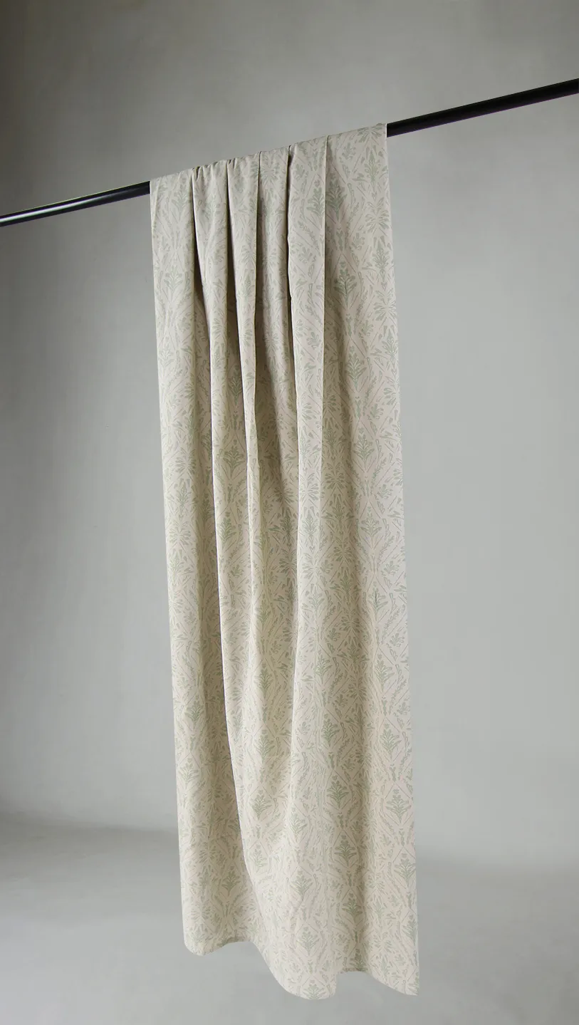 Cortinas - Cortina de algodón Minna (verde)