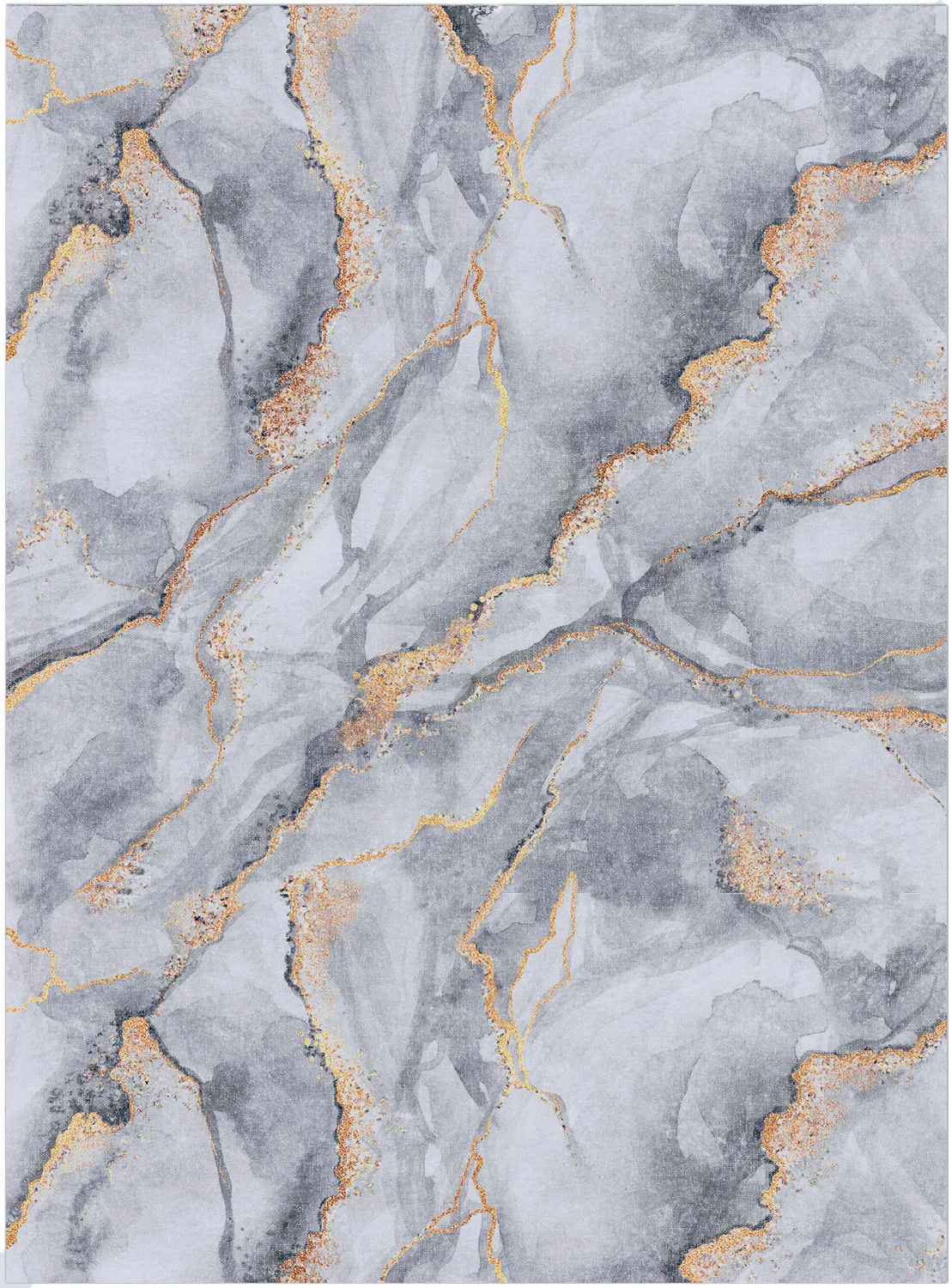 Alfombra Wilton - Genova (gris/blanco/dorado)