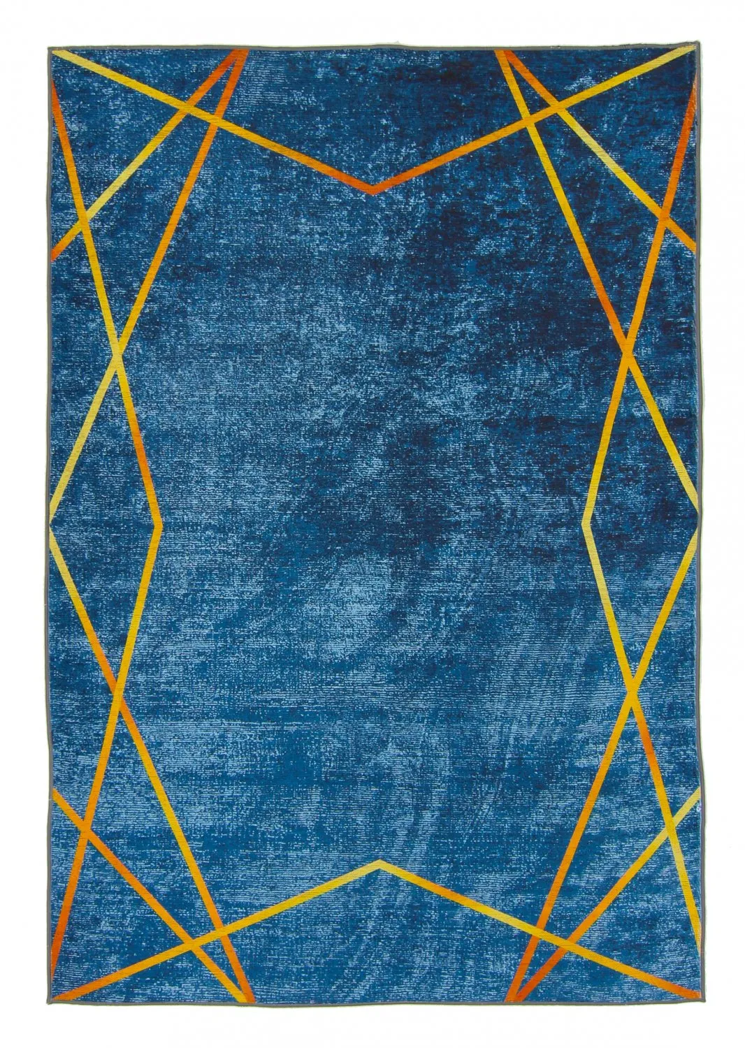 Alfombra Wilton - Zaros (azul/dorado)