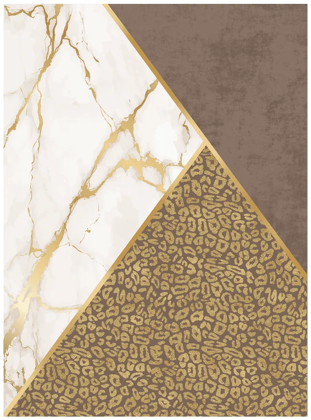 Alfombra Wilton - Granada (marrón/blanco/dorado)