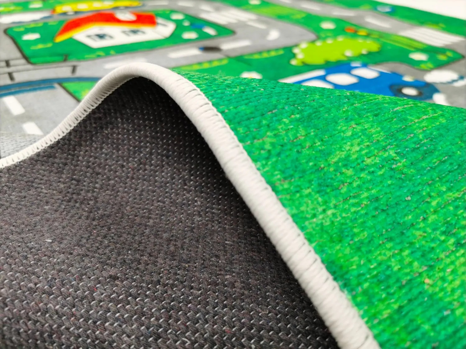 Alfombra infantil - Village Road (verde)