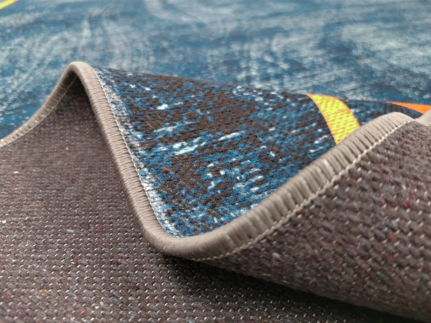 Alfombra Wilton - Zaros (azul/dorado)