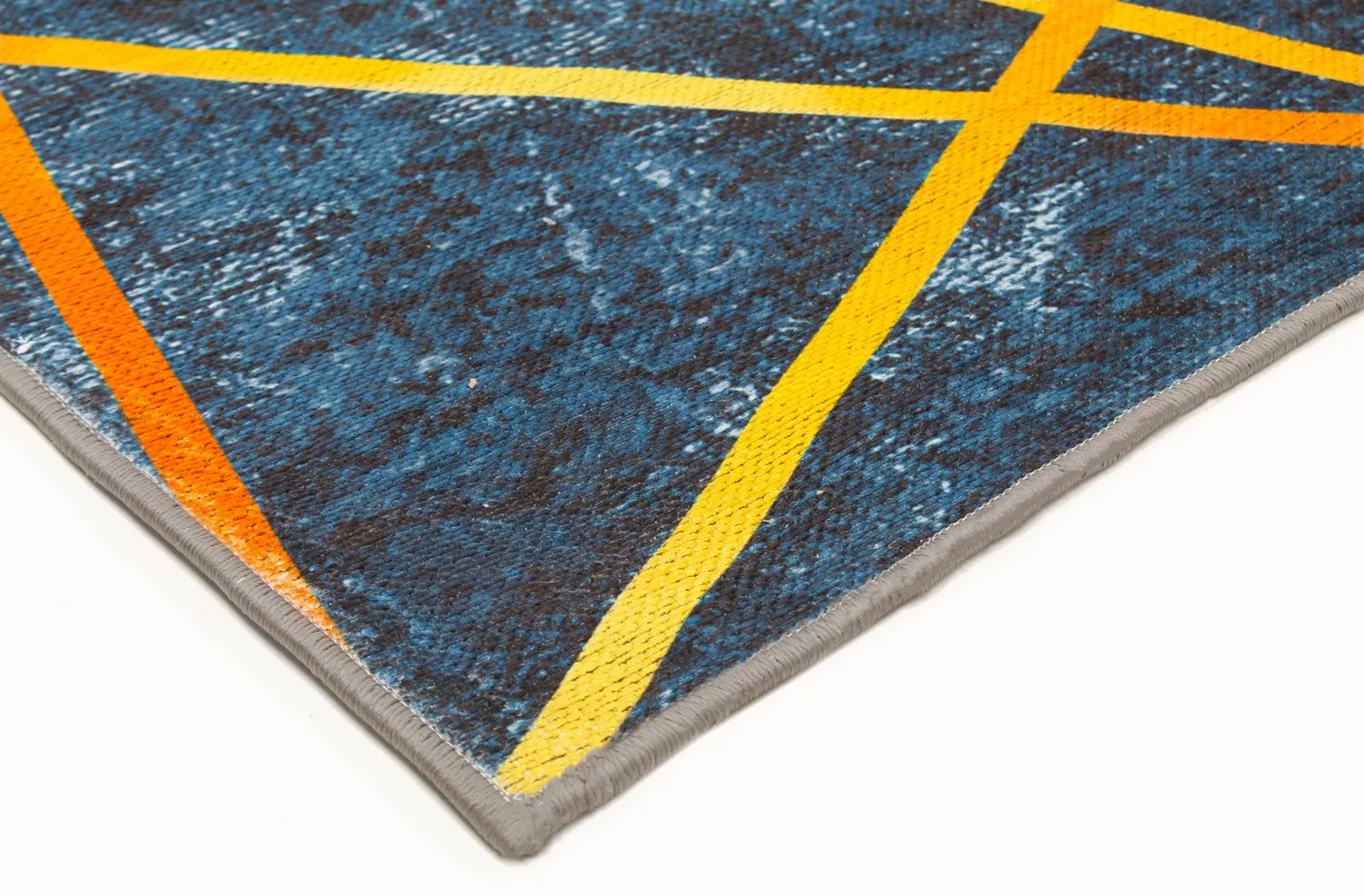 Alfombra Wilton - Zaros (azul/dorado)