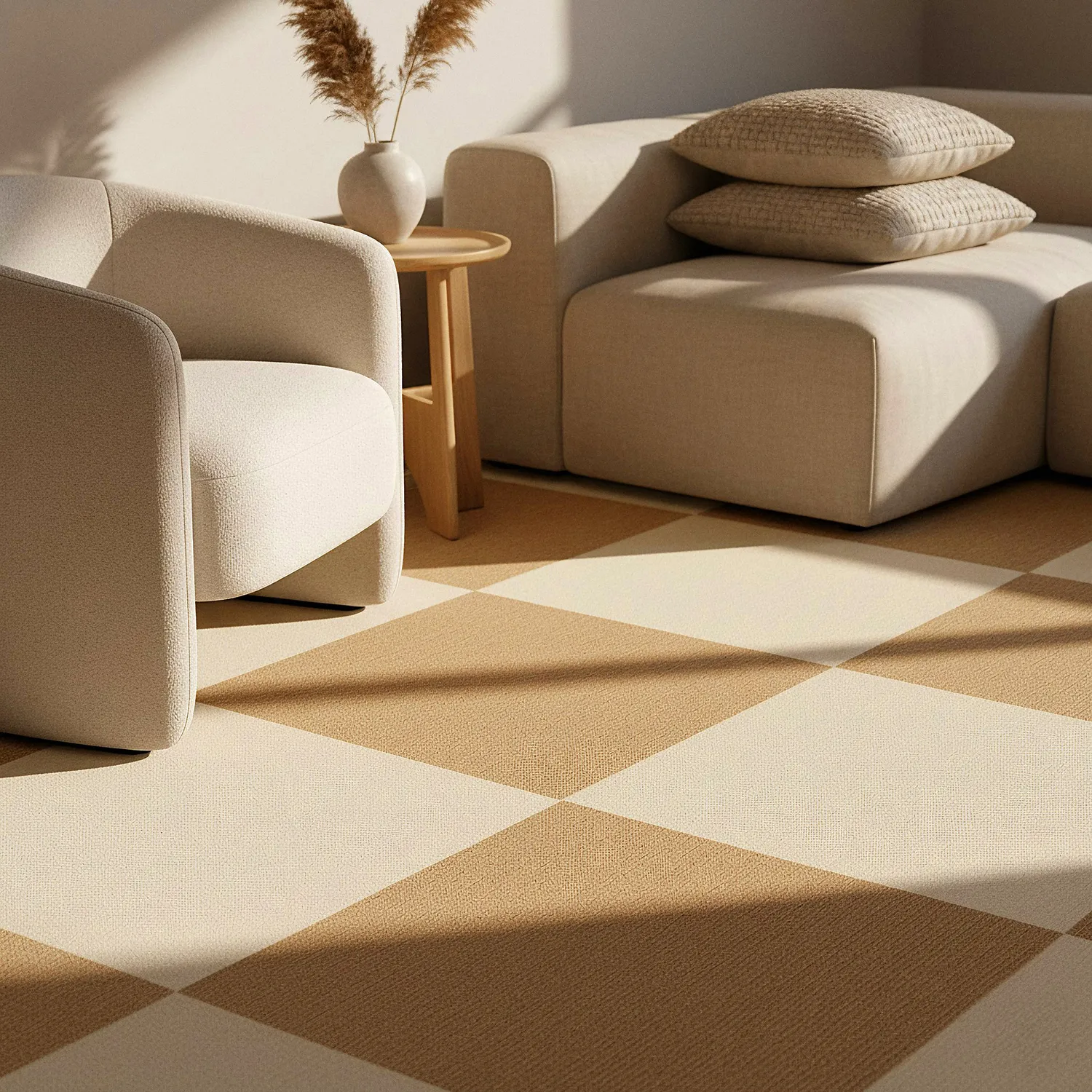 Moqueta - Almeria Losetas textiles 24 uds. (beige)