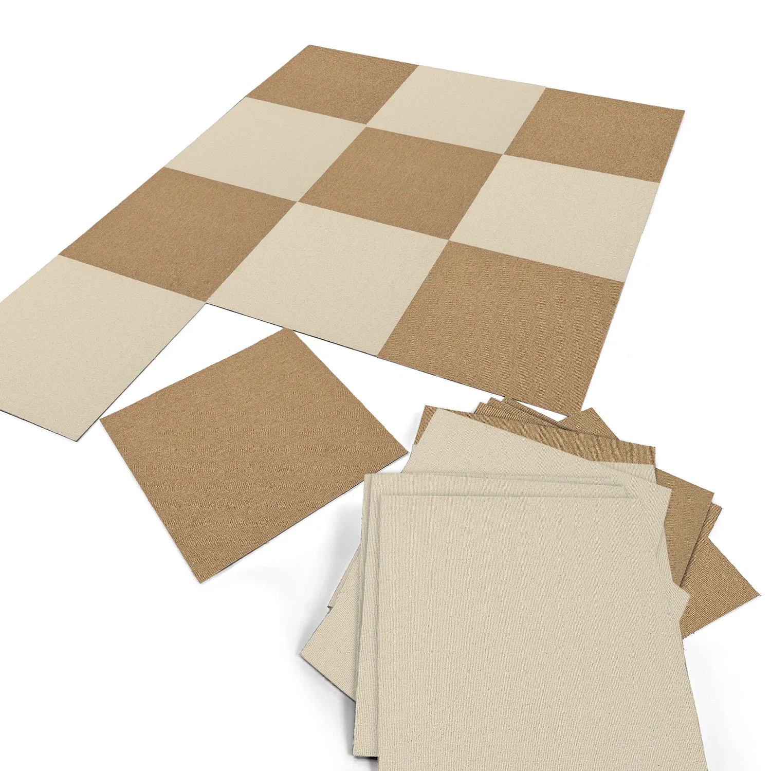 Moqueta - Almeria Losetas textiles 24 uds. (beige)