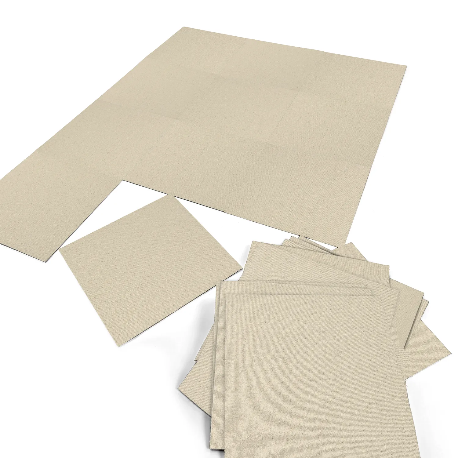 Moqueta - Almeria Losetas textiles 24 uds. (crema)