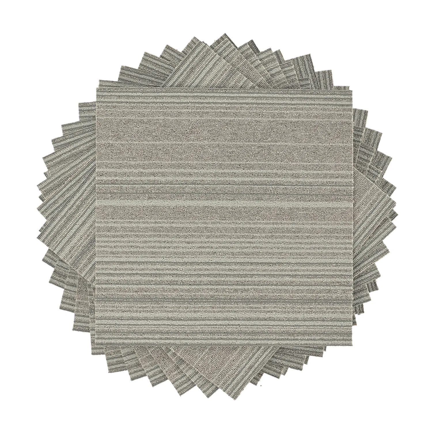 Moqueta - Almeria Losetas textiles 24 uds. (gris a rayas irregulares)