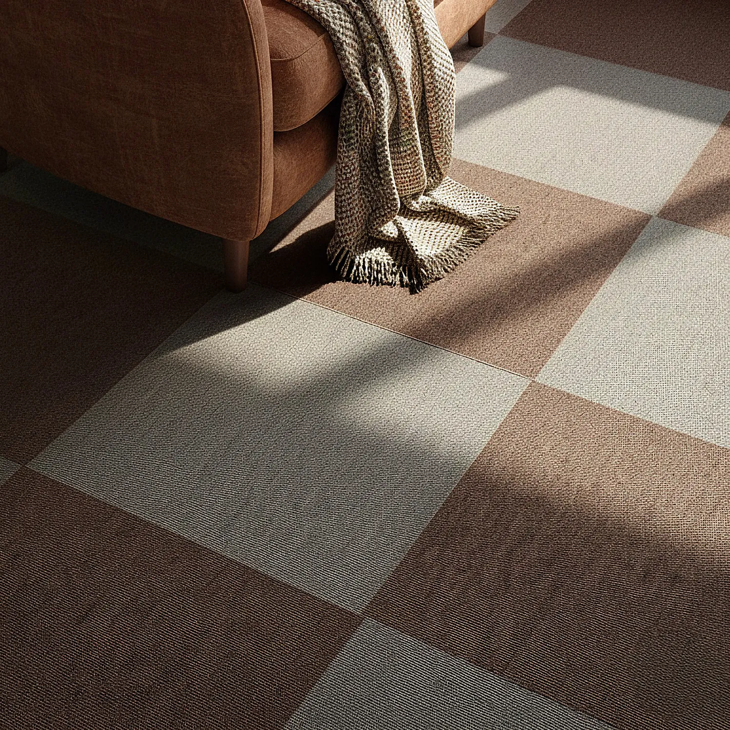 Moqueta - Almeria Losetas textiles 24 uds. (gris)
