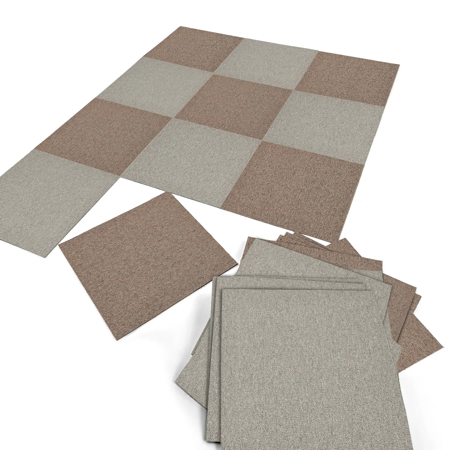 Moqueta - Almeria Losetas textiles 24 uds. (gris)