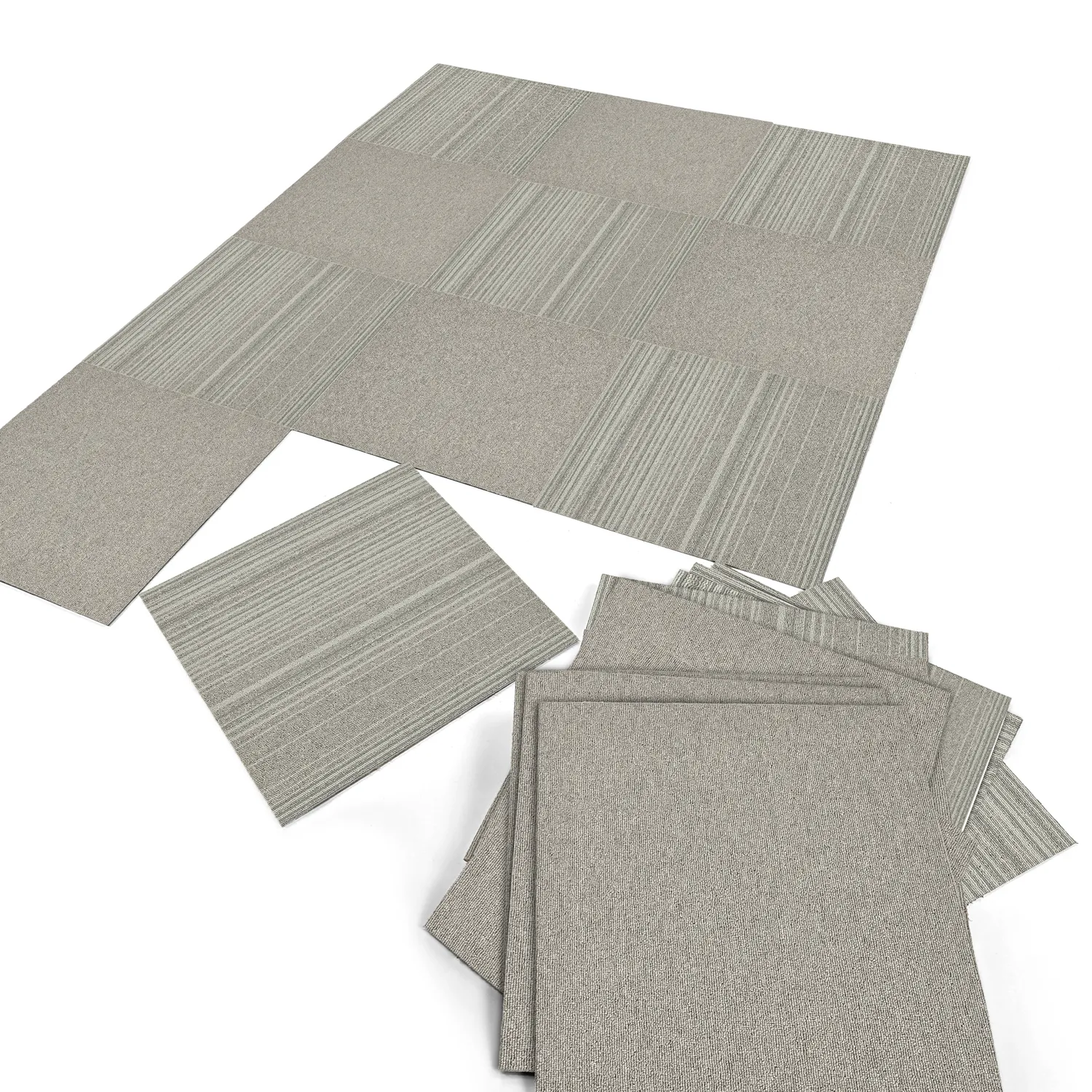 Moqueta - Almeria Losetas textiles 24 uds. (gris)