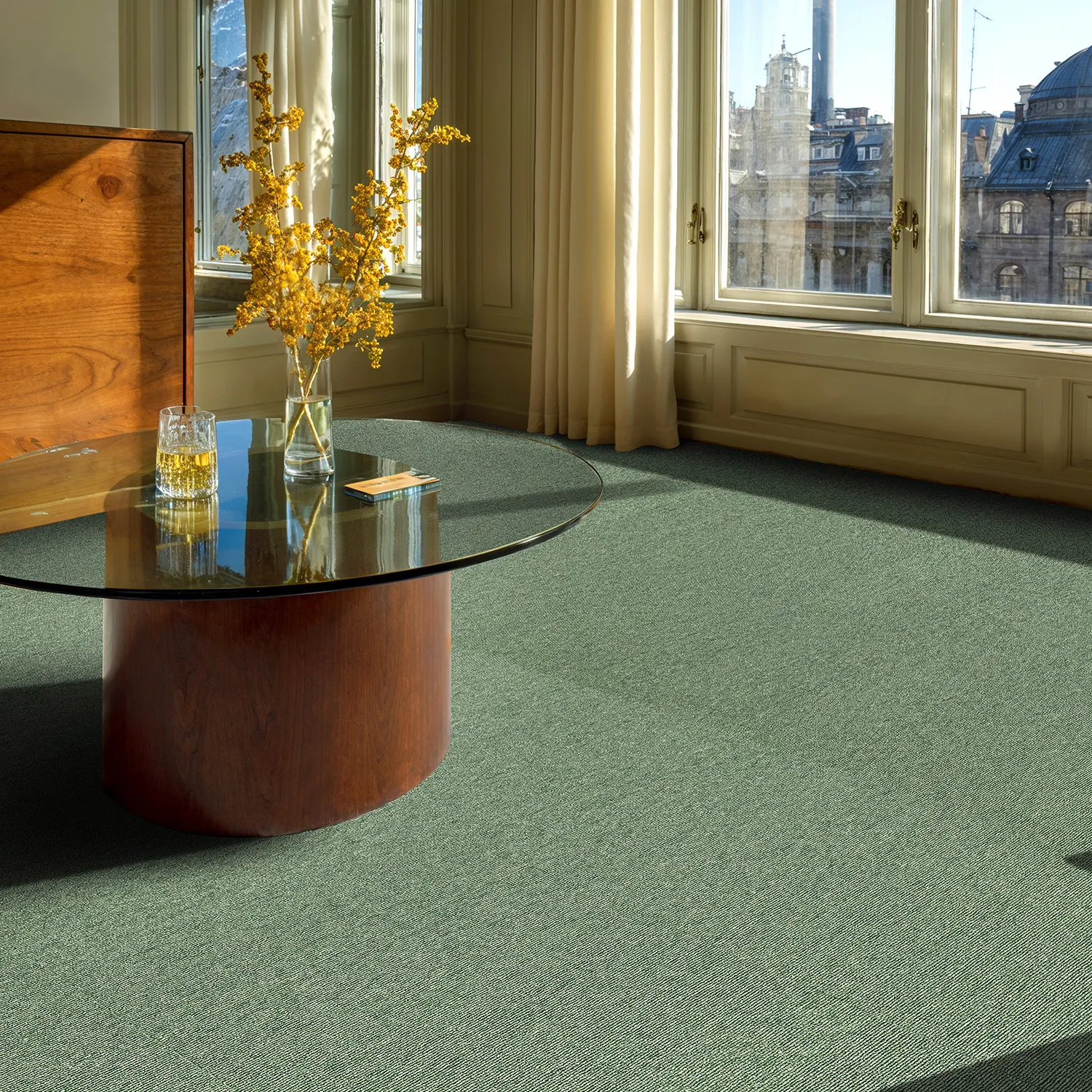 Moqueta - Almeria Losetas textiles 24 uds. (verde)
