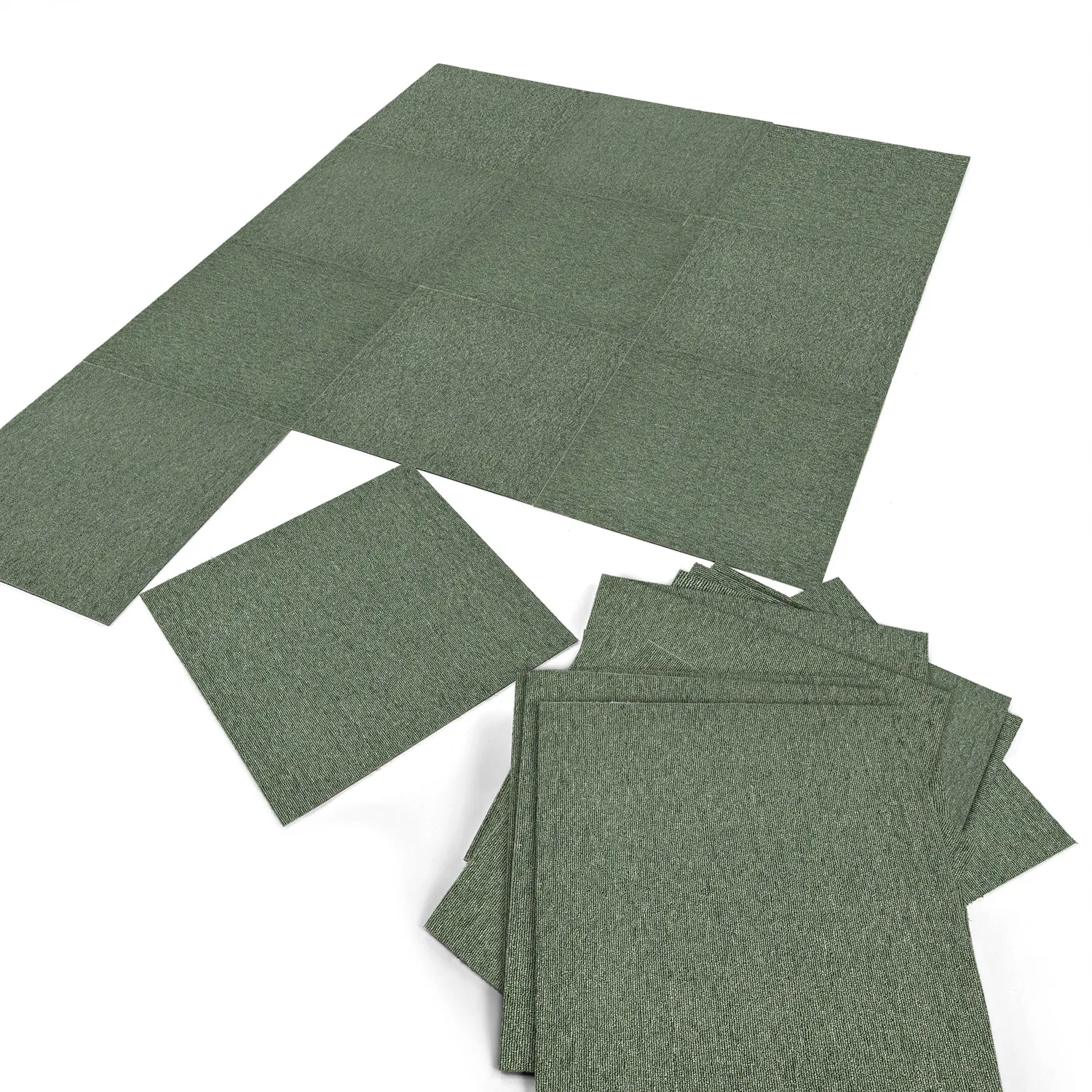Moqueta - Almeria Losetas textiles 24 uds. (verde)