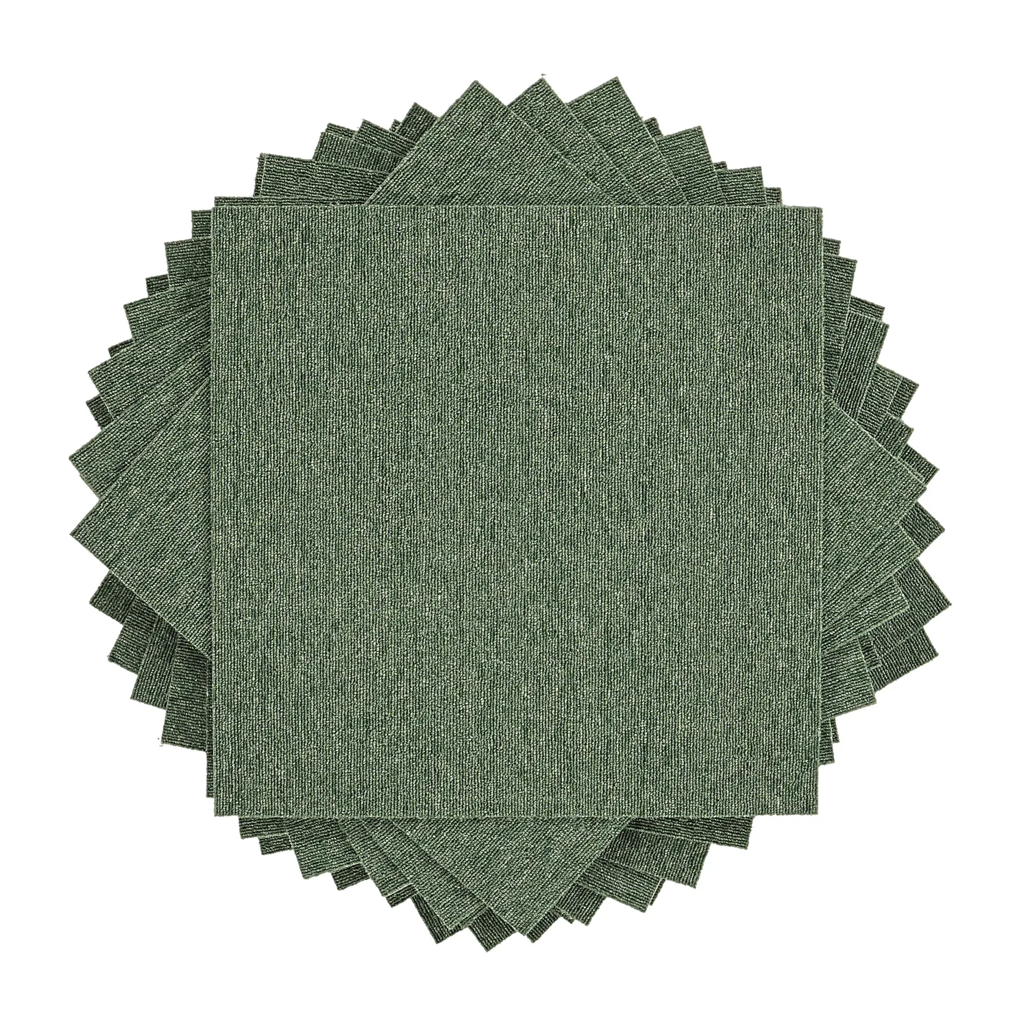 Moqueta - Almeria Losetas textiles 24 uds. (verde)