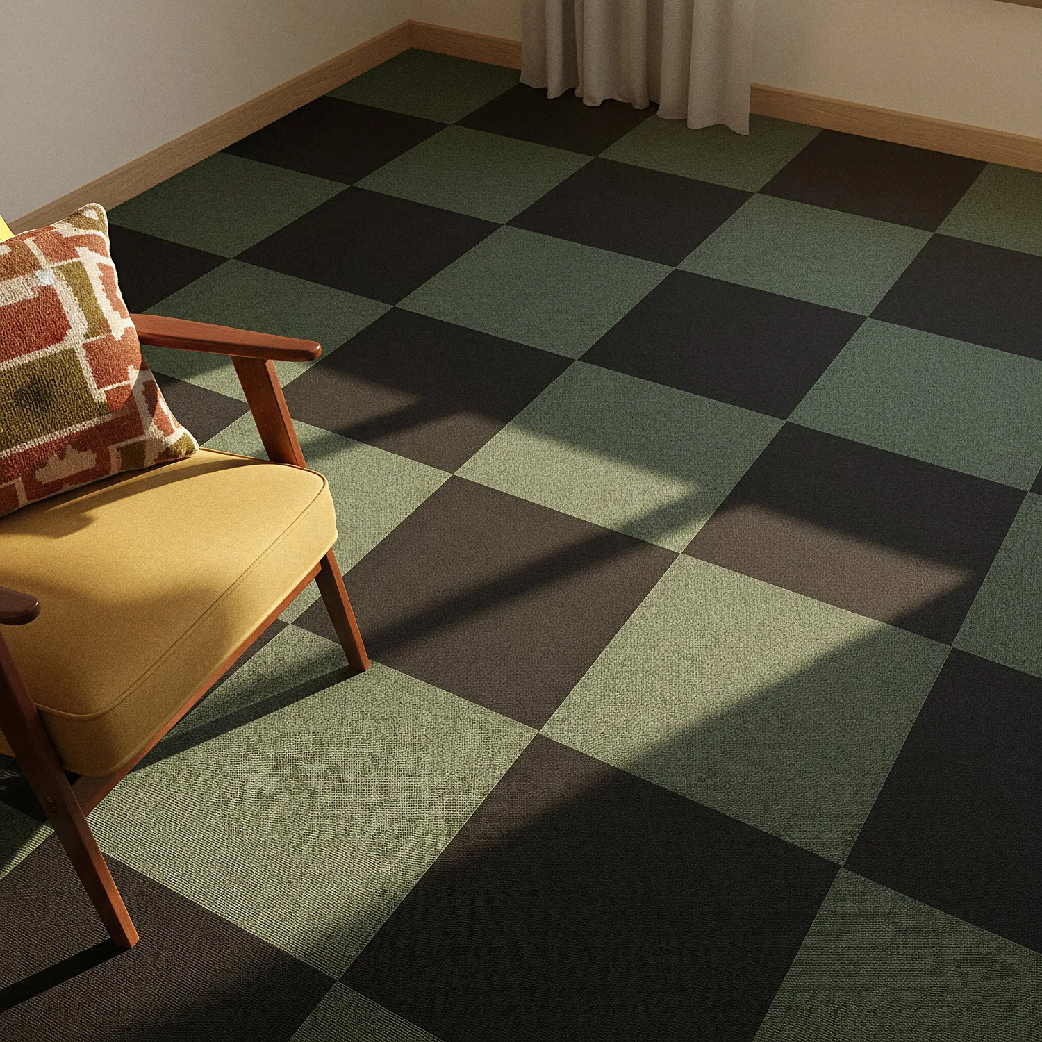 Moqueta - Almeria Losetas textiles 24 uds. (negro)