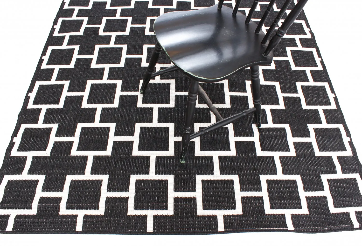 Alfombras de Interior/Exterior - Brussels Silver (negro)