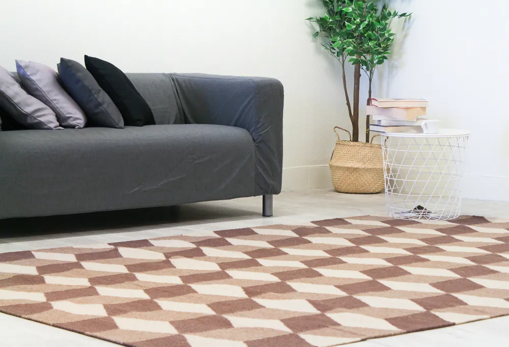Alfombra de Lana - Floriáda (beige/marrón)