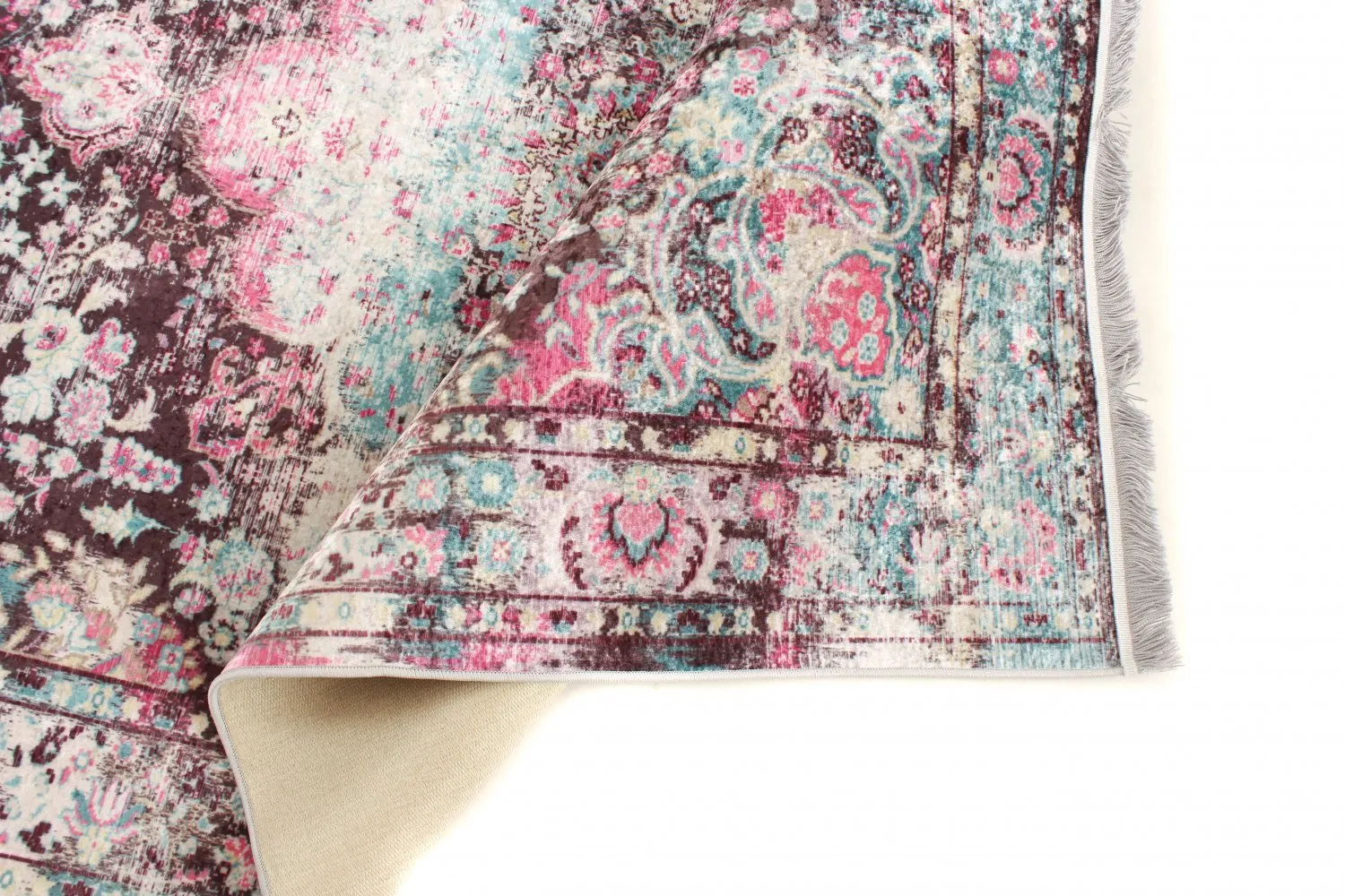 Alfombras redondeadas - Jedaida (rosa/multi)