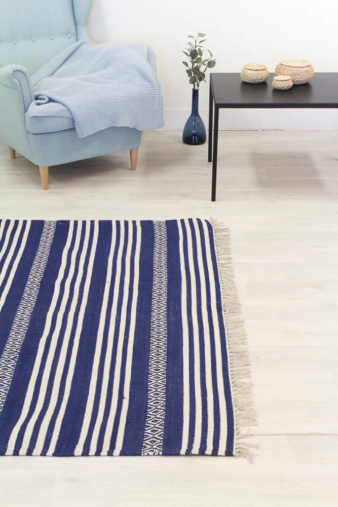 Alfombra de algodón - Ystad (azul)