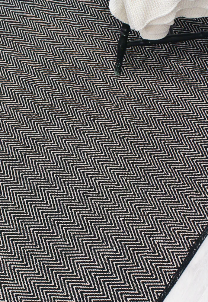 Alfombra de algodón - Marina (negro)